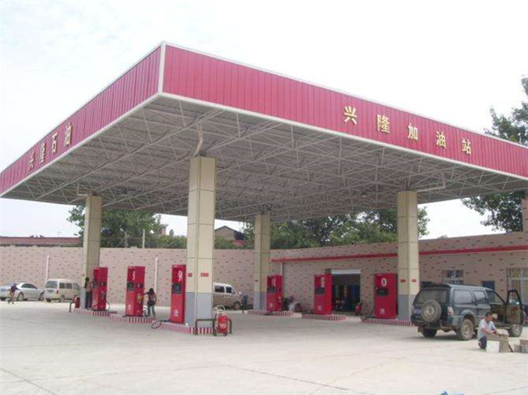 辽宁加油站钢结构网架案例9