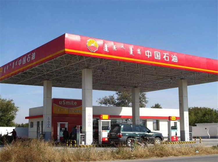 辽宁加油站钢结构网架案例1